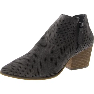 Vince Camuto Womens Leather Block Heel Shooties In Grey