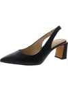VINCE CAMUTO WOMENS LEATHER BLOCK HEEL SLINGBACK HEELS