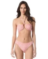 Vince Camuto Womens Leopard Print Bikini Top High Cut Bottoms In Pink