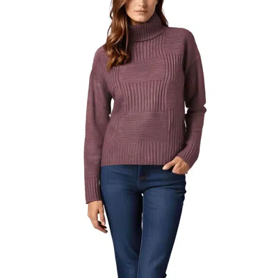 Vince Camuto Womens Marled Polyester Turtleneck Sweater In Burgundy