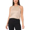Vince Camuto Womens Metallic Sheer Blouse In Gold