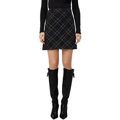 Vince Camuto Womens Metallic Tweed Mini Skirt