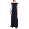 Vince Camuto Womens Padded Bra Ruffled Evening Dress