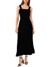 Vince Camuto Paneled Smocked-back Challis Tank Dress In Black