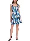 VINCE CAMUTO WOMENS PARTY MINI FIT & FLARE DRESS