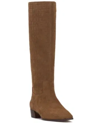 Vince Camuto Womens Pavla Knee High Snip Toe Boots Regular Wide Calf In Multi