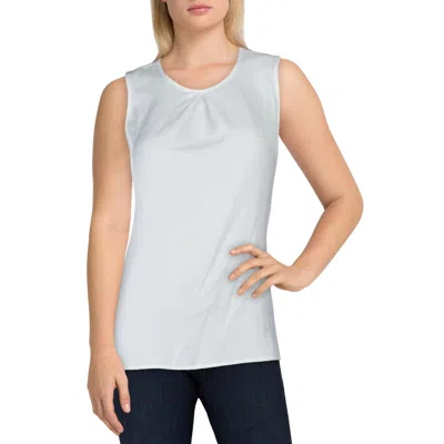 Vince Camuto Womens Pleated Polyester Shell In White