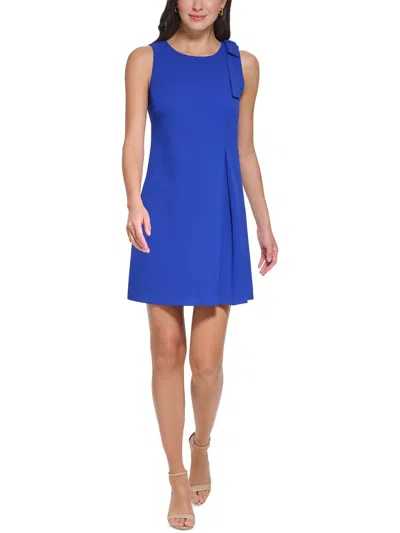 Vince Camuto Womens Pleated Short Mini Dress In Blue