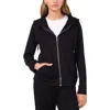 Vince Camuto Womens Pocket Knit Zip Hoodie In Black