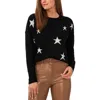 Vince Camuto Star Crewneck Sweater In Black