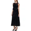 Vince Camuto Womens Printed Velvet Blouse In Black