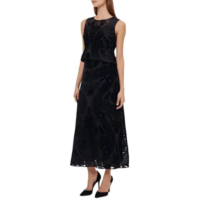 Vince Camuto Womens Printed Velvet Blouse In Black