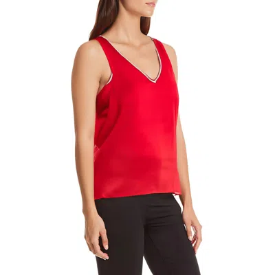 Vince Camuto Womens Rhinestone V Neck Tank Top In Multi