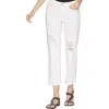 VINCE CAMUTO WOMENS RIPPED CROPPED STRAIGHT LEG CROPPED JEANS