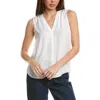 Vince Camuto Rumple Satin Sleeveless Peplum Top
