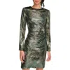 Vince Camuto Womens Sequin Mini Cocktail And Party Dress In Green