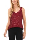 Vince Camuto Sequin Satin Strap Tank In Multi