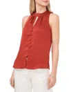 VINCE CAMUTO WOMENS SHIMMER KEYHOLE BLOUSE