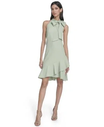 Vince Camuto Womens Signature Stretch Halter Neck Dress In Green
