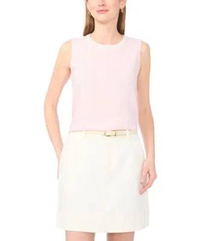Vince Camuto Womens Sleeveless Crewneck Blouse In Purple