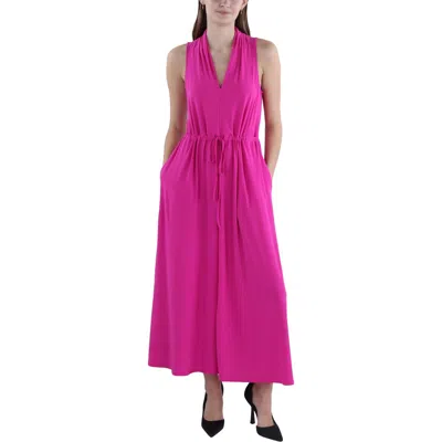 Vince Camuto Drawstring Waist Midi Dress In Frcly Fuchsia