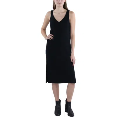 Vince Camuto Womens Sleevless Knee-length Sweaterdress In Black
