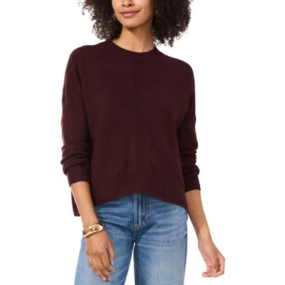 Vince Camuto Womens Solid Acrylic Crewneck Sweater In Red