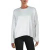 Vince Camuto Womens Solid Acrylic Crewneck Sweater In White