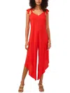 Vince Camuto Tie Shoulder Asymmetric Crop Jumpsuit In Multi