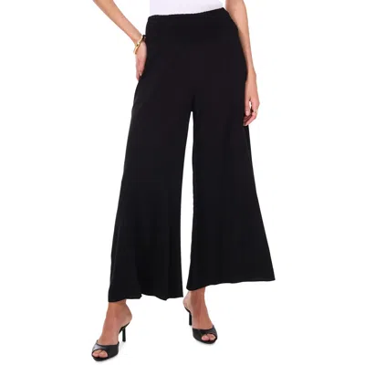 Vince Camuto Womens Solid Rayon Wide Leg Pants In Black