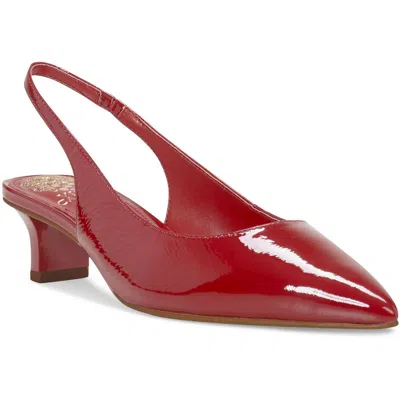 Vince Camuto Womens Solid Slingback Heels In Red