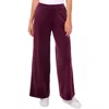 Vince Camuto Womens Solid Velour Wide Leg Pants In Multi
