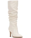 Vince Camuto Womens Sorina Slouchy Knee High Dress Boots Regular Wide Calf In White