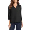 Vince Camuto Womens Split Neck Hi-low Blouse