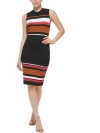 VINCE CAMUTO WOMENS STRIPED KNEE-LENGTH SWEATERDRESS