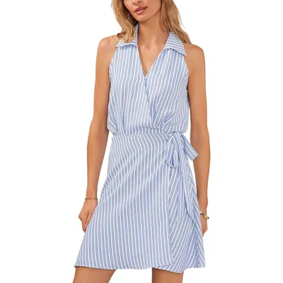 Vince Camuto Womens Striped Mini Wrap Dress In Multi