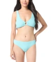 Vince Camuto Womens Textured O Ring Bikini Top Bottoms In Oasis