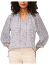 VINCE CAMUTO WOMENS TEXTURED OFFICE PEASANT TOP