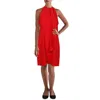 Vince Camuto Womens Tie Neck Short Halter Dress In Red