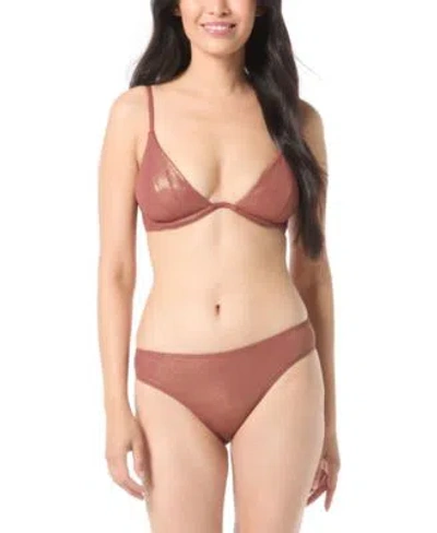Vince Camuto Womens U Wire Bikini Top Bottoms In Cocoa