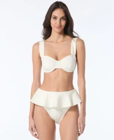 Vince Camuto Womens Underwire Bikini Top Skirted Bottoms In Ivory