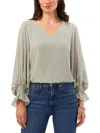 Vince Camuto Blouson Sleeve Top In Green