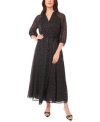 Vince Camuto Split Neck Maxi Dress In Black