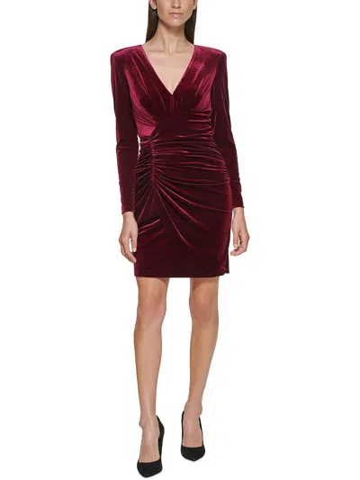 Vince Camuto Womens Velvet Short Mini Dress In Pink