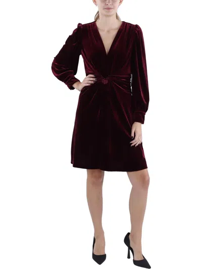 Vince Camuto Womens Velvet Short Mini Dress In Pink