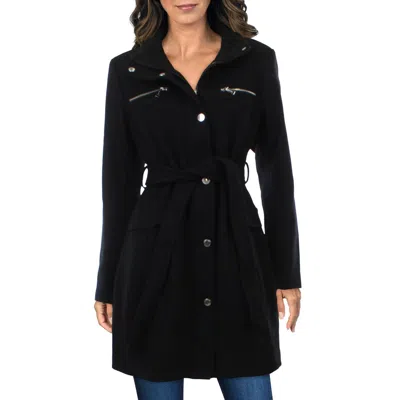 Vince Camuto Womens Warm Midi Wool Coat In Black
