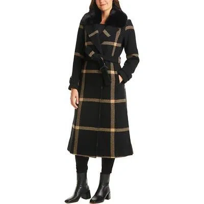 Pre-owned Vince Camuto Womens Wool Blend Cozy Walker Coat Outerwear Plus Bhfo 7540 In Black