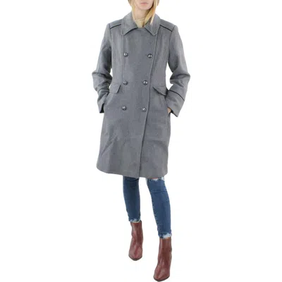 Vince Camuto Womens Wool Blend Double Breasted Wool Coat In Gray