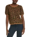Vince Camuto Wool-bend Crewneck Sweater In Brown