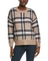 Vince Camuto Wool-blend Jacquard Sweater In Brown